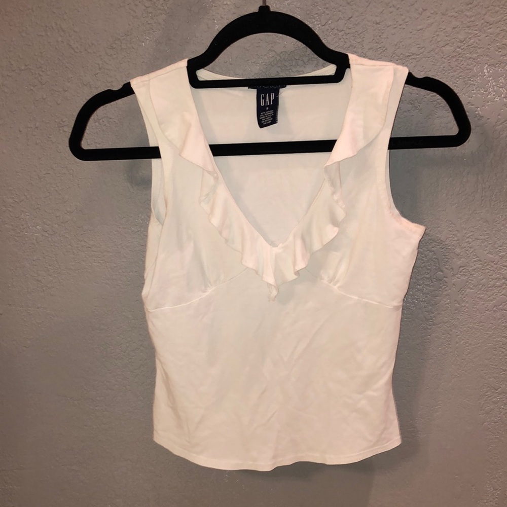 5 FOR $25 Gap V-Neck Ruffle Tank